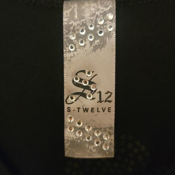 S-Twelve Clothing Co. Black T-Shirt with Rhinestone Womens Size Medium - Picture 3 of 5